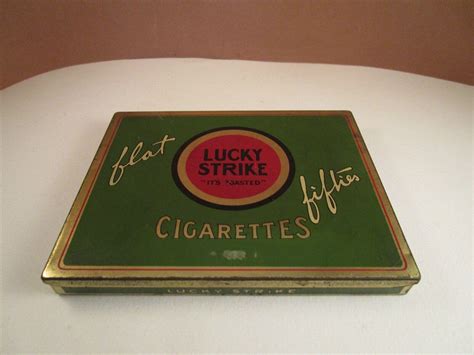 lucky strike cigarettes metal box|Lucky Strike Tobacco Tins.